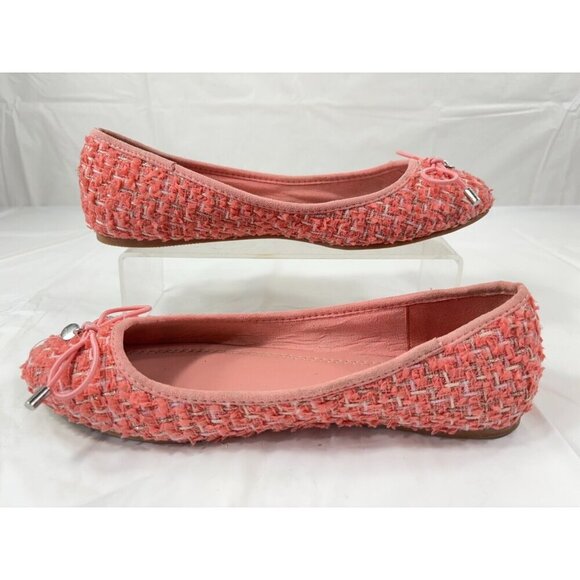 ASOS DESIGN Lallie Pink Tweed Ballet Flat Women's Size 7 - Picture 7 of 13